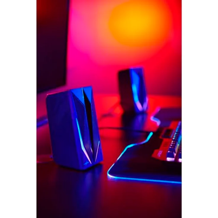 uRage 2.0-Lautsprecherset BLAST-R 200, PC-Lautsprecher mit RGB-Beleuchtung, schwarz – Bild 3