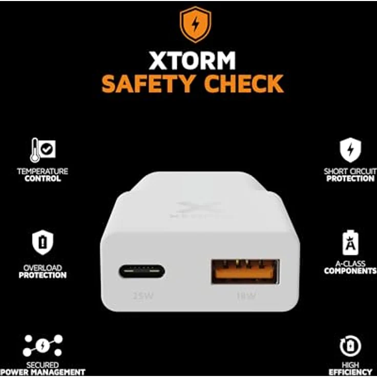 Xtorm Go2 Slimline, USB-C Schnellladegerät 25W, Weiß – Bild 5