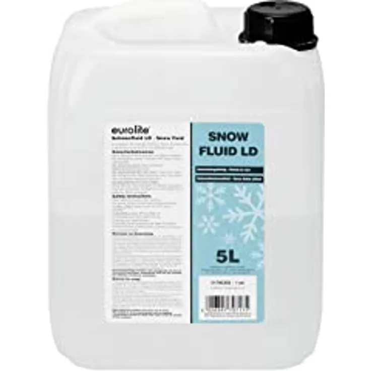 Eurolite Schneefluid LD, 5l | Niedrigdichtes Schneefluid für feinen Kunstschnee, Made in Germany
