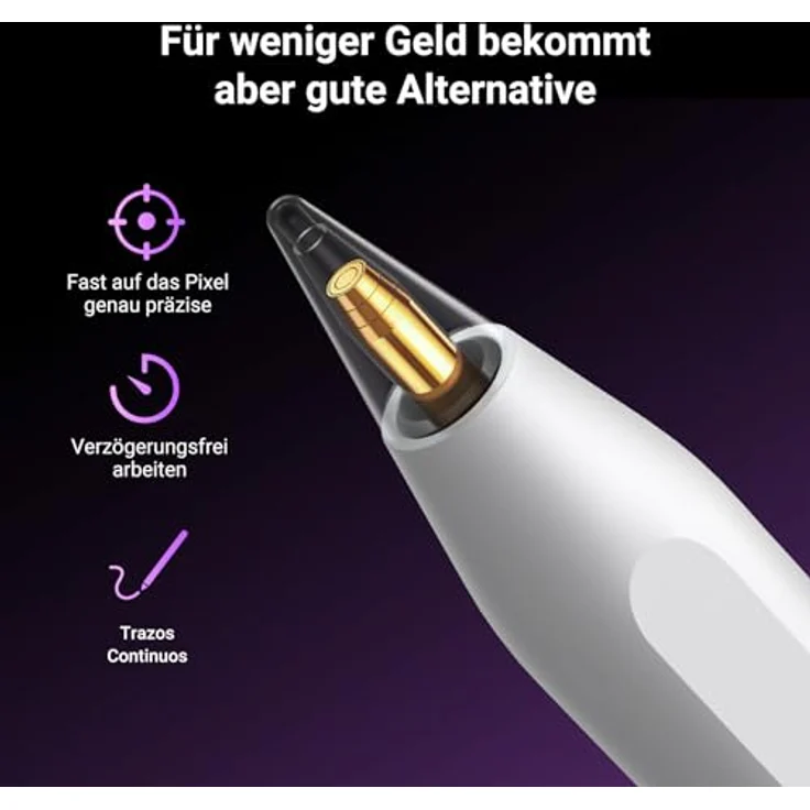 Ugreen Smart Stylus Pen for iPad 15910 Magnetic Charging, Stylus, Weiss – Bild 4