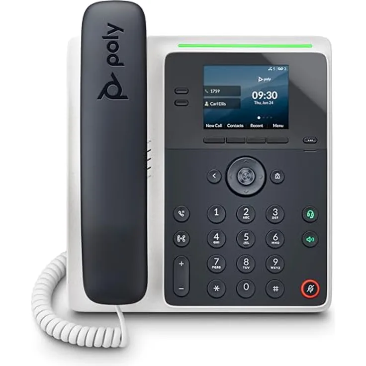 HP Poly Edge E100 IP Telefon, PoE-fähig mit Hintergrundgeräuschreduzierung und modernem Design