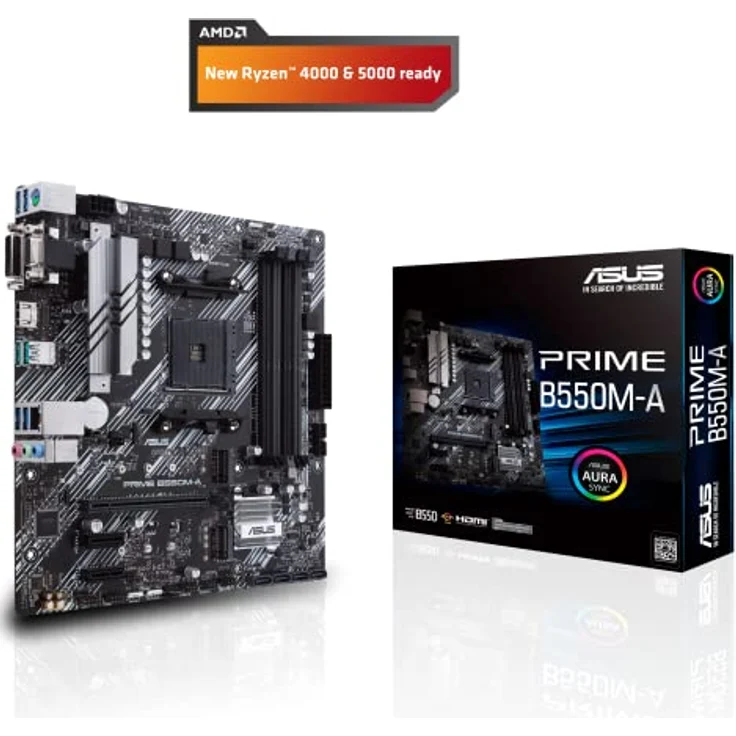 Asus PRIME B550M-A Mainboard Sockel AMD AM4 Formfaktor Micro-ATX Mainboard-Chipsatz AMD B550 – Bild 3