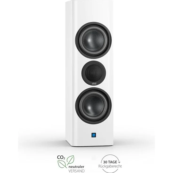 Nubert nuZeo 6, Weißer aktiver Kompaktlautsprecher mit 2-Wege System, integrierten Verstärker und Funk-Ansteuerung, Referenzklasse für maximale Klangtreue – Bild 2