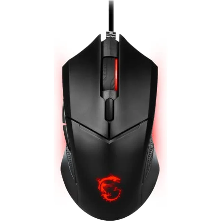 MSI CLUTCH GM08 Optical Gaming Mouse ''4200 DPI Optical Sensor, 6 Programmable button (Kabelgebunden), Maus, Schwarz – Bild 2