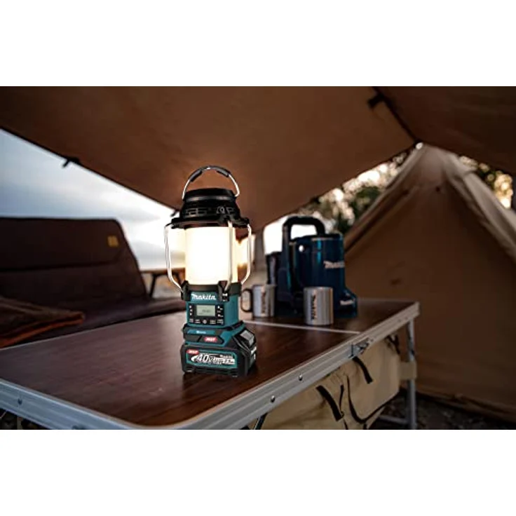 Makita MR009GZ Akku-Radio mit Laterne 40V max. (ohne Akku, ohne Ladegerät), Petrol/Schwarz – Bild 2