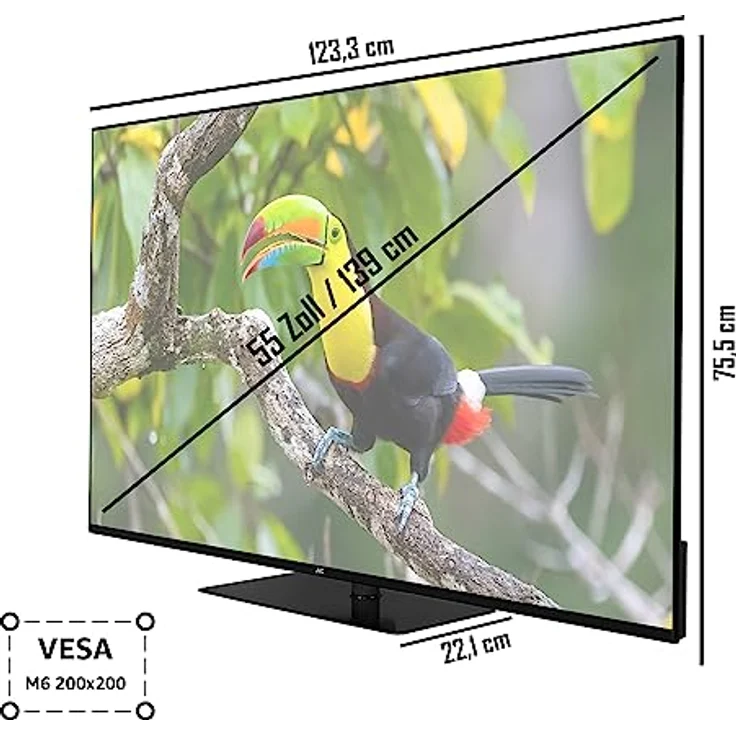 JVC LT-55VU6355 55 Zoll Fernseher / Smart TV (4K Ultra HD, HDR Dolby Vision, Triple-Tuner, Bluetooth, Dolby Atmos) [2023] – Bild 3