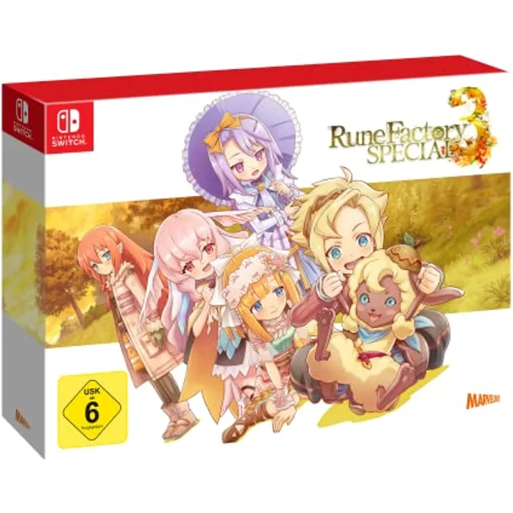 MARVELOUS GAMES Rune Factory 3 Special - Limited Edition, Nintendo Switch, mit Frischvermählten-Modus, 11 Junggesellinnen und neuen 3D-Charaktermodellen