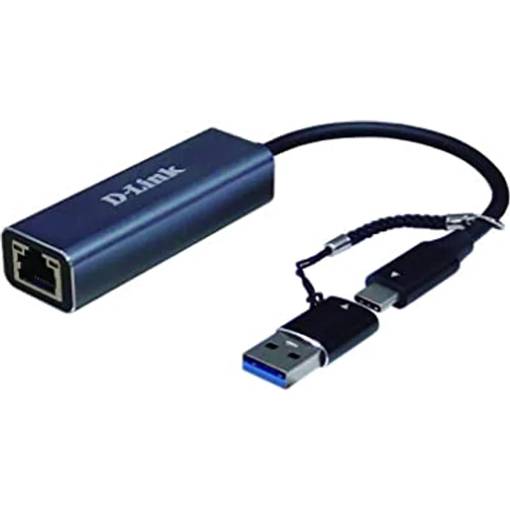 D-Link DUB-2315 USB-C/USB auf 2.5 Gigabit Ethernet Adapter (USB-C Thunderbolt 3 oder USB 3.0 auf RJ45 2.5 Gigabit LAN für PC, MacBook Pro, MacBook Air, iPad Pro, Chromebook, Surface Pro u.w.) – Bild 1