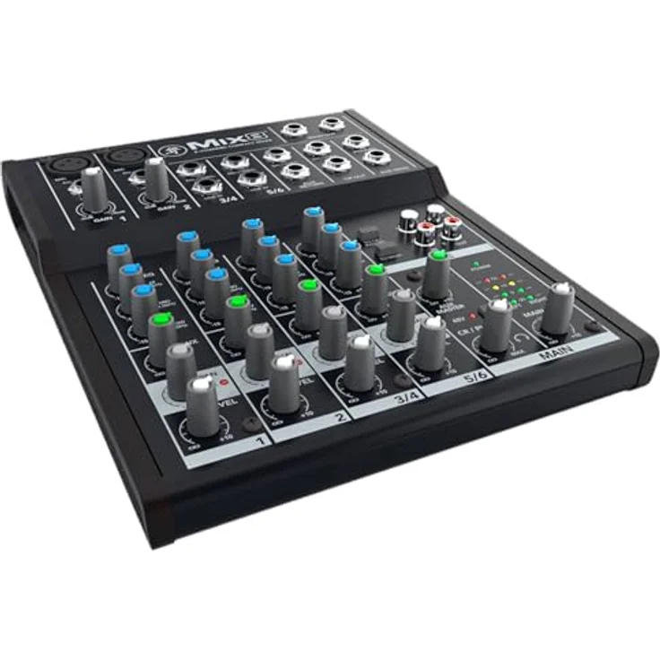 Mackie Mix8, kompakter 8-Kanal Analog-Mixer mit 3-Band EQ und keepdrum XLR-Kabel, schwarz – Bild 4