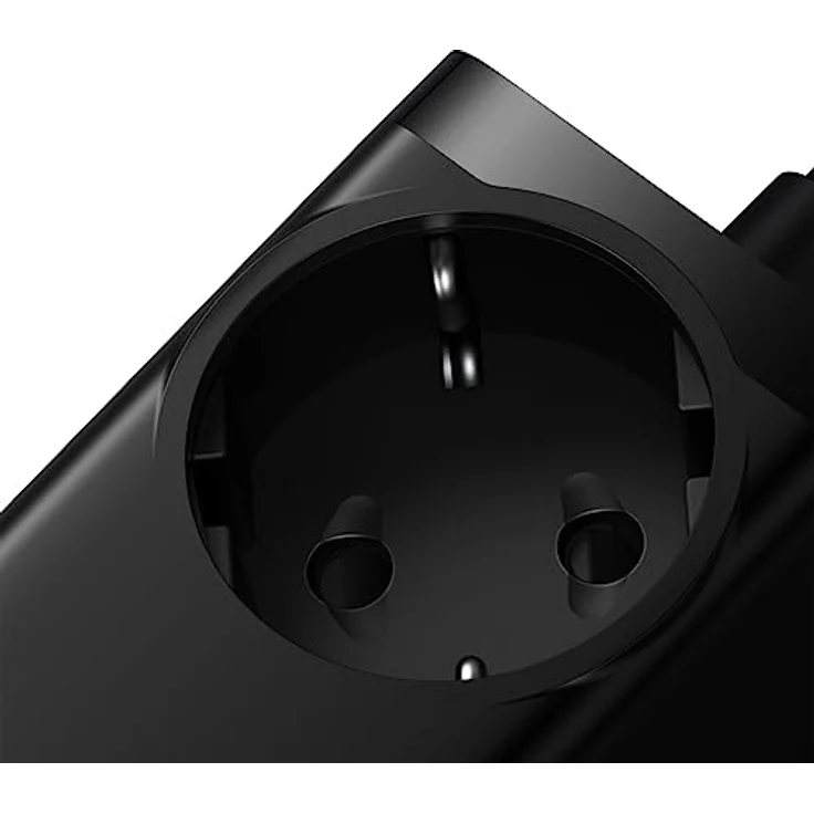 Baseus GaN3 Pro Desktop Powerstrip (65 W), USB Ladegerät mit 2x USB-C, 2x USB-A und 1x AC-Steckdose, Schwarz – Bild 5