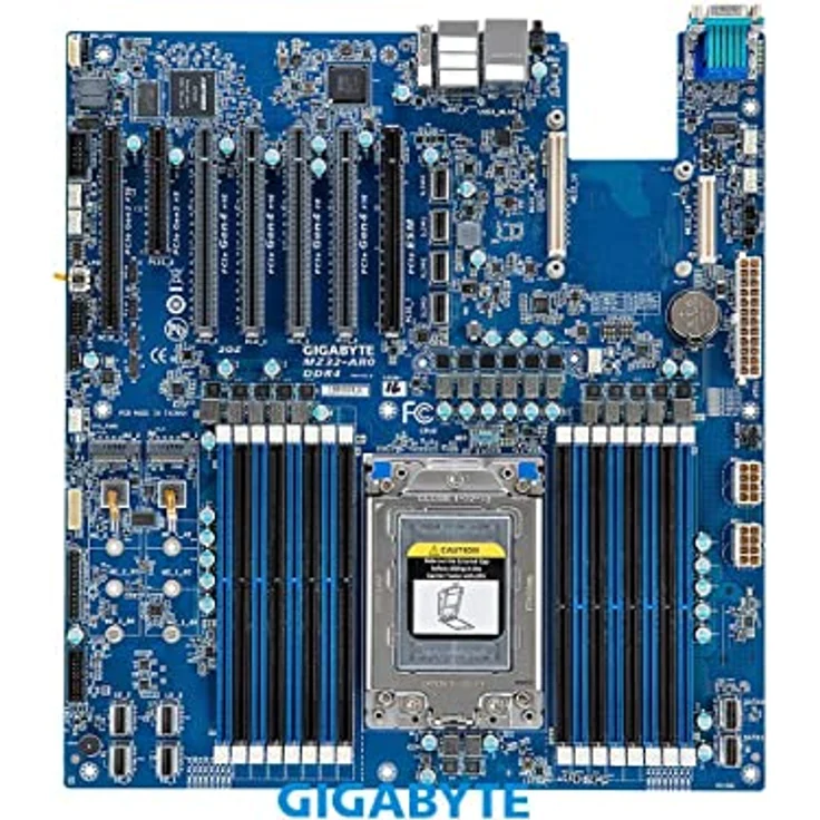 GIGABYTE MZ32-AR0, Mainboard für AMD EPYC, 64 Kerne, 128 GB DDR4-RAM, Socket SP3, 7 nm, integrierte SAS-Ports – Bild 1