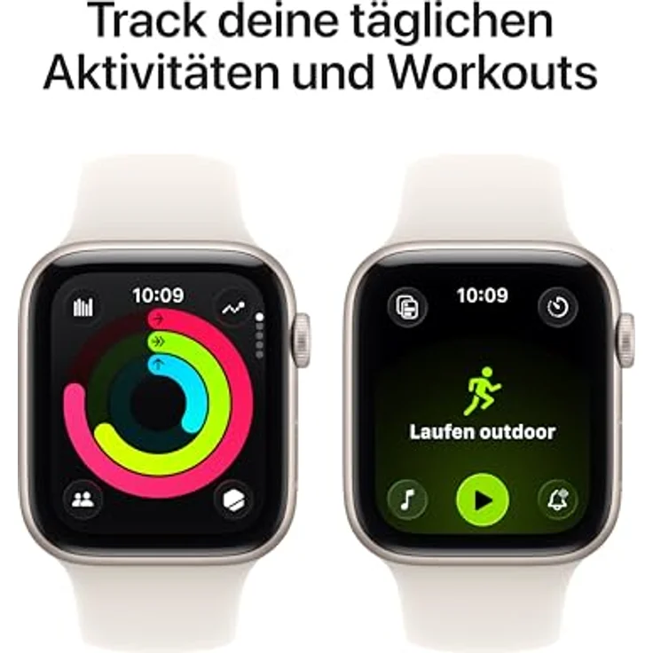 Apple Watch SE 3 Cellular, 44 mm, Aluminiumgehäuse Polarstern, Sportarmband Polarstern - S/M – Bild 5