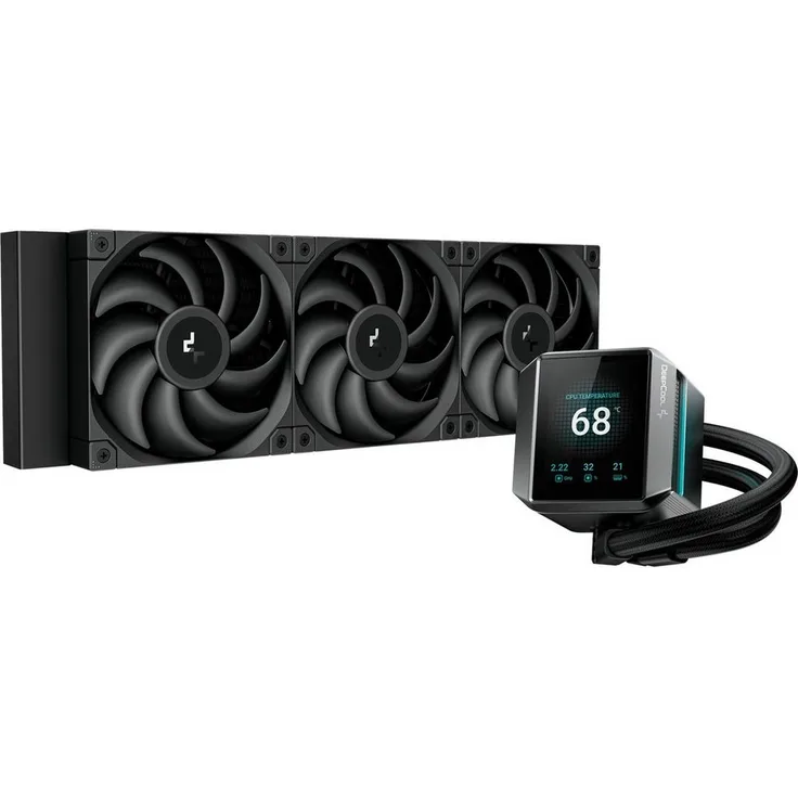 DeepCool MYSTIQUE 360, Wasserkühlung mit 2,8" TFT LCD-Bildschirm und 3 leistungsstarken FT12 SE PWM-Lüftern