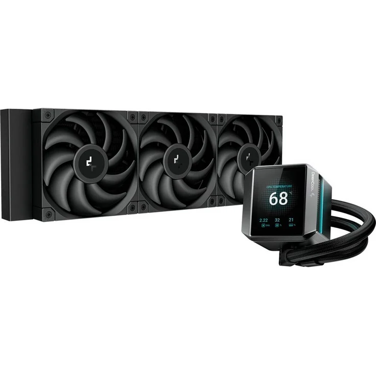 DeepCool MYSTIQUE 360, Wasserkühlung mit 2,8" TFT LCD-Bildschirm und 3 leistungsstarken FT12 SE PWM-Lüftern