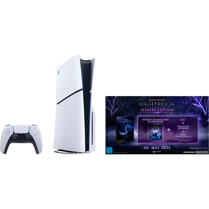 PlayStation 5 PS5 Disk Edition (Slim), 1TB Konsole mit Elden Ring Nightreign Seekers Edition