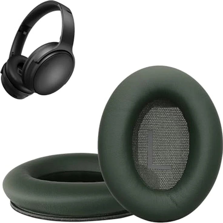 kwmobile Ohrpolster für Bose QuietComfort 45 / QC45 / SC, 2x Kunstleder Ersatzpolster für Over Ear Kopfhörer, hoher Komfort und einfacher Austausch – Bild 1
