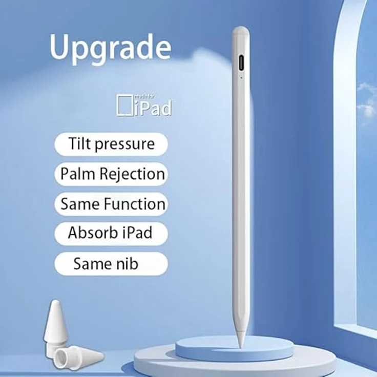 INF Universal Stylus Stift für iPad mit 4 Spitzen, Touchpen mit automatischem Standby und magnetischer Absorption – Bild 3