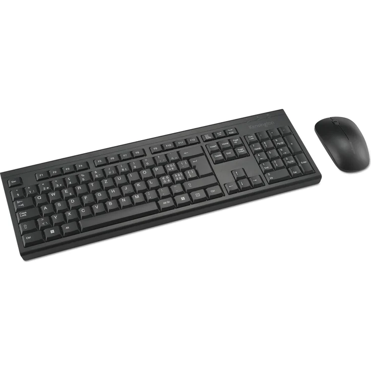 Kensington KM150 EQ Wireless Tastatur und Maus Set - Kabellos - RF Wireless - Membran Key Switch - QWERT, Schwarz