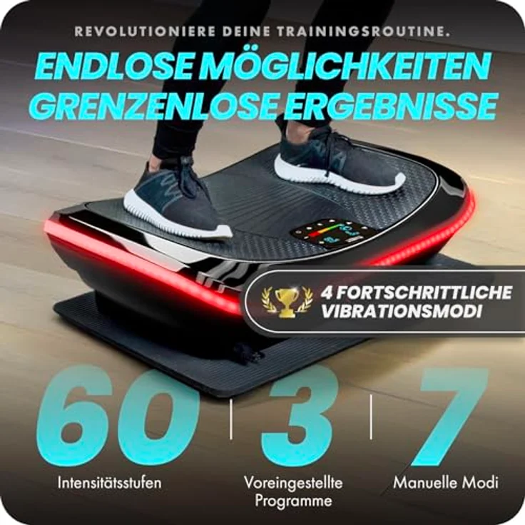 Bluefin Fitness 4D Vibrationsplatte mit 3 leisen Motoren | Magnetfeldtherapie Massage | Ergonomisches Design | 4.0 Bluetooth Lautsprecher | Vibration, Oszillation und Mikrovibration – Bild 5