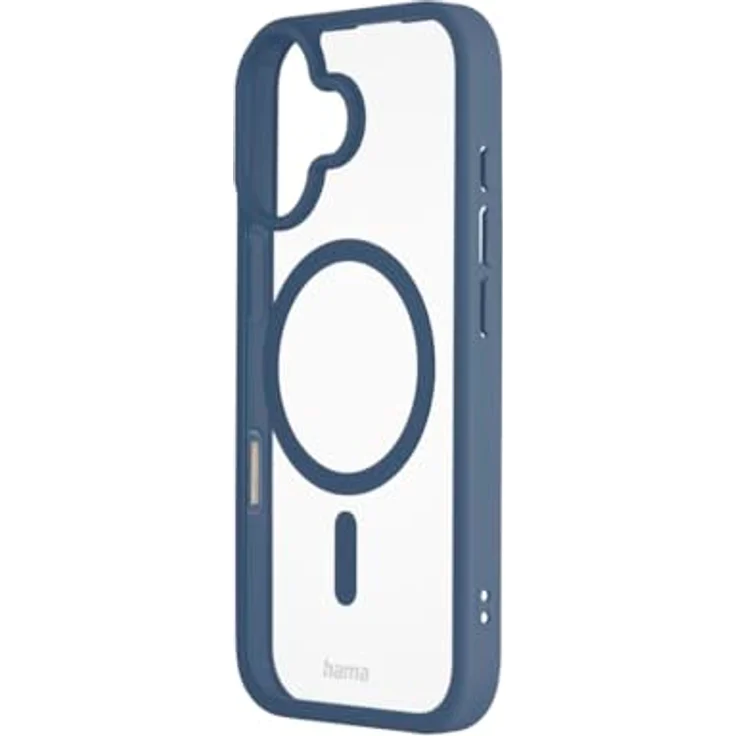 Hama Handyhülle „Frame Protect“ für iPhone 17, MagSafe-kompatibles Case mit Kantenschutz, Kameraschutz, Anti-Rutsch-Oberfläche und geschützten Seitentasten, durchsichtig/blau – Bild 2