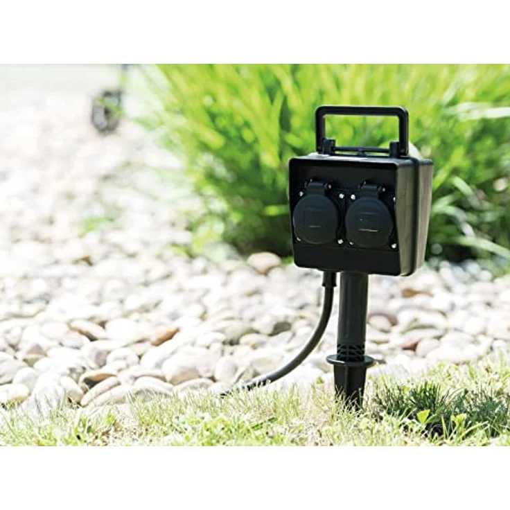 HEITRONIC 4fach Energieverteiler Gartensteckdose Dubai Erdspieß Außensteckdose 1,5m Anschlusskabel – Bild 3