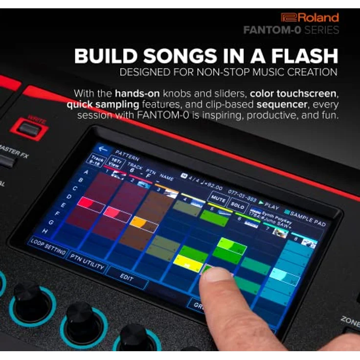 Roland FANTOM-06 SYNTHESIZER KEYBOARD – 61er-Tastatur mit Velocity | Tausende elektronische & akustische Roland Sounds | ZEN-Core und SuperNATURAL Technologien | TR-REC Sequencer – Bild 3