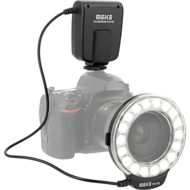 Makro Ringblitz Ringleuchte für Canon EOS DSLR Kameras von Meike – Bild 8