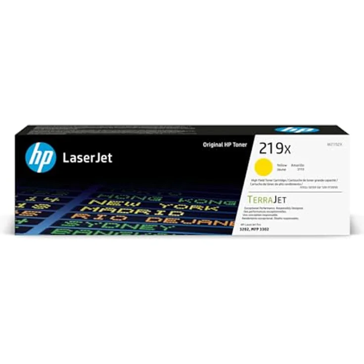 HP 219X Original High Capacity Yellow Laserjet Tonerkartusche, Bis zu 2500 Seiten Druckkapazität