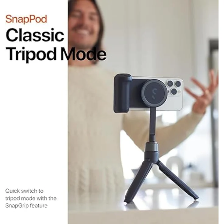 ShiftCam SnapStand Mini, Selfie Stick mit festem Stativ, Grau – Bild 4