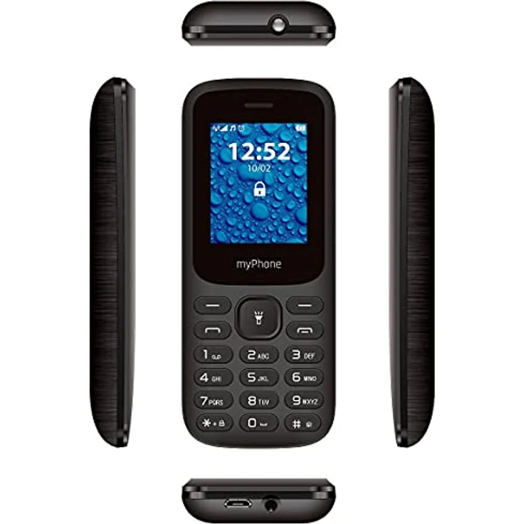 myPhone 2220 Tastentelefon, große Tasten, Farbdisplay 1,77", Akku 600 mAh, Fackel, Radio, mp3, Dual-Sim, bluetooth, Mobiltelefon für Senioren, beleuchtete Tasten, Schwarz, tastenhandy, seniorentelefon – Bild 2