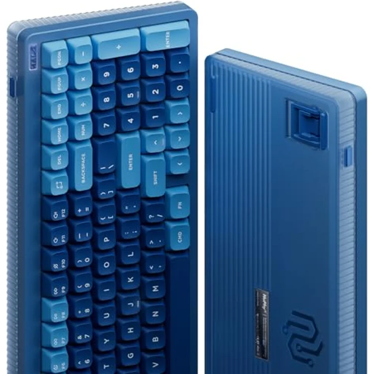 nuphy Halo96 V2 Kabellose Gaming-Tastatur, 96% Hot-Swap-fähig, RGB-Hintergrundbeleuchtung, QMK/VIA, Bluetooth/USB-C/2,4 GHz-Blue, Raspberry (46gf) – Bild 2