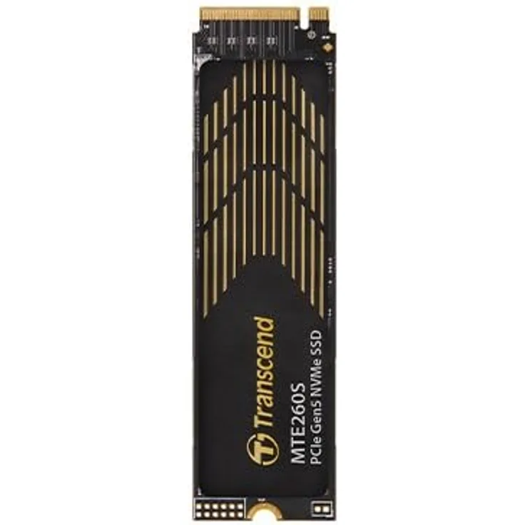Transcend MTE260S, 2000 GB PCIe Gen5 M.2 2280 SSD mit 14.000 MB/s Lese- und 11.000 MB/s Schreibgeschwindigkeit, Graphen-Kühlkörper