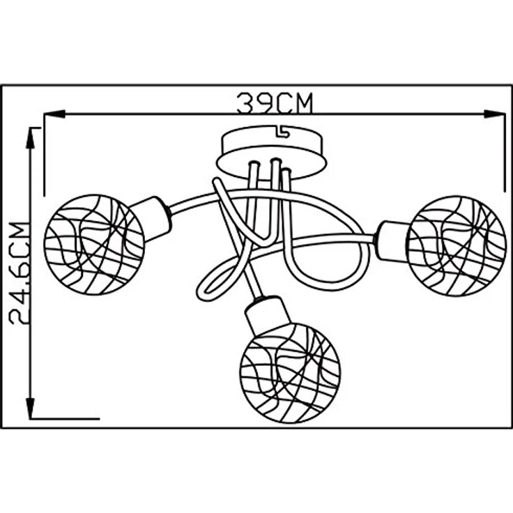 Trango 3-flammig Deckenleuchte 1002-38 Chromoptik mit inkl. 3x 3,5 Watt G9 LED Leuchtmittel 3.000K warmweiße Lichtfarbe - Badleuchte, Flurleuchte, Küchenleuchte, Deckenlampe, Kronleuchter – Bild 2
