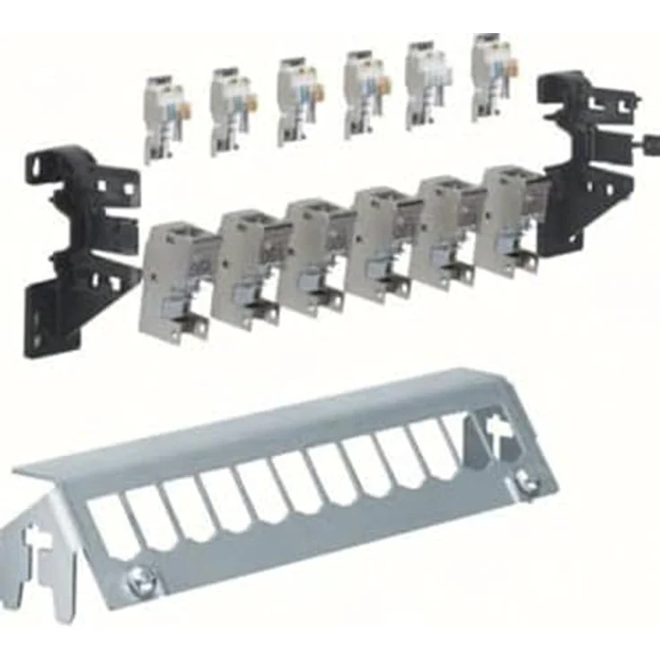 Hager Netzwerk-Patchpanel CAT 6a, 12 Steckplätze teilbestückt, für DIN-Hutschienen und Tragschienen – Bild 2
