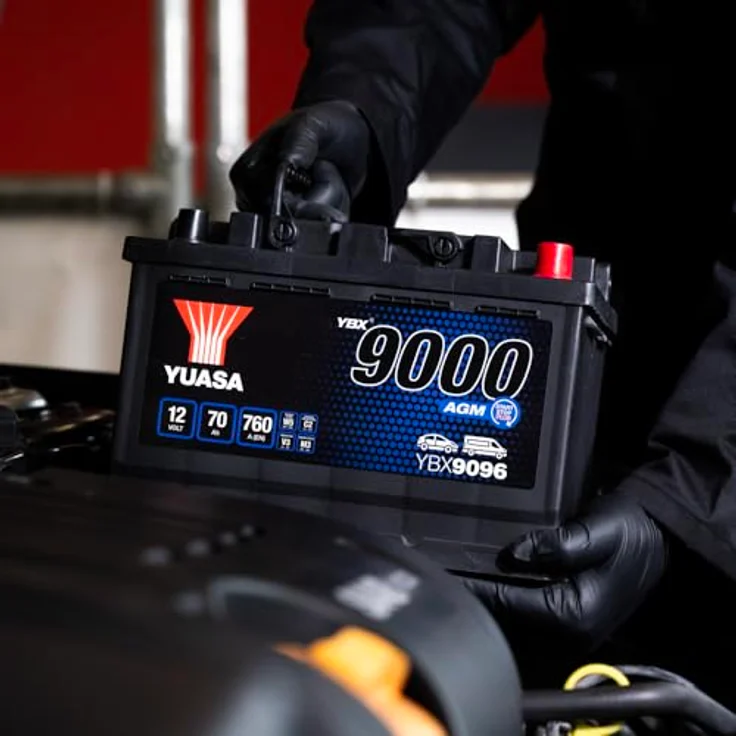 Yuasa AGM Start Stop Plus Autobatterie 12V 70Ah, Poltyp T1 - Erstausrüstungsqualität und hohe Leistung – Bild 3
