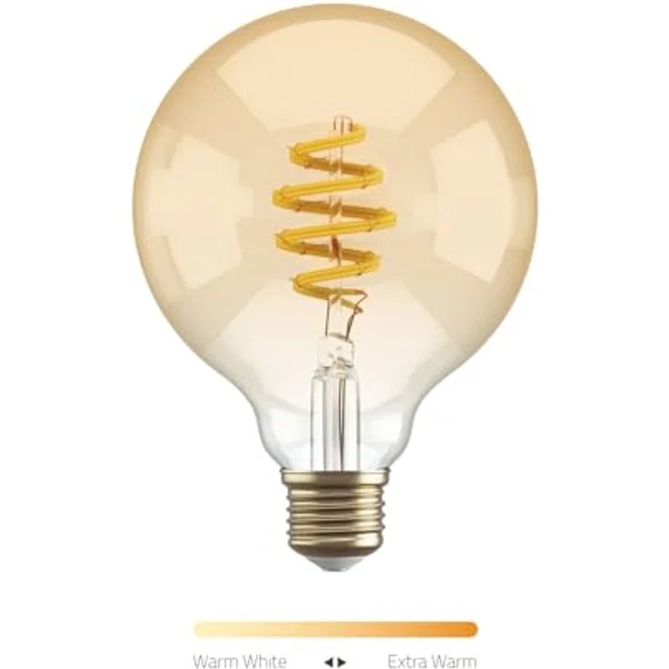 Hombli Smarte Glühbirne | E27 Dimmbares Warmweißes Licht, 1800-2700K CCT | 5.5W Filament, G95 300 Lumen | Sprachsteuerung mit App-Funktion, Kompatibel mit Google, Alexa & Siri – Bild 5