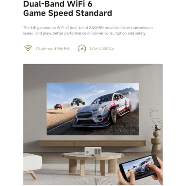 Wanbo X5 Air Beamer, Full HD 1080p, 1100 ANSI-Lumen, automatische Keystone-Korrektur, Weiss – Bild 7