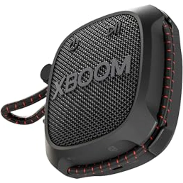 LG XBOOM Go DXG2T, tragbarer Bluetooth-Lautsprecher (5 Watt, Google Assistant, Siri, Strap), Schwarz – Bild 5