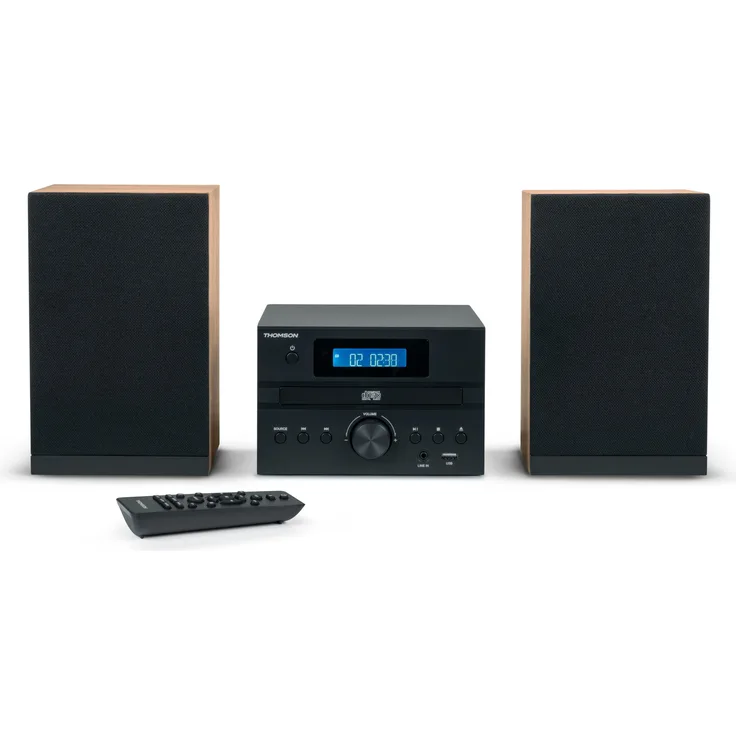 Thomson MIC123BT, Bluetooth Kompaktanlage mit CD-Player, FM-Radio, USB-Anschluss, schwarz
