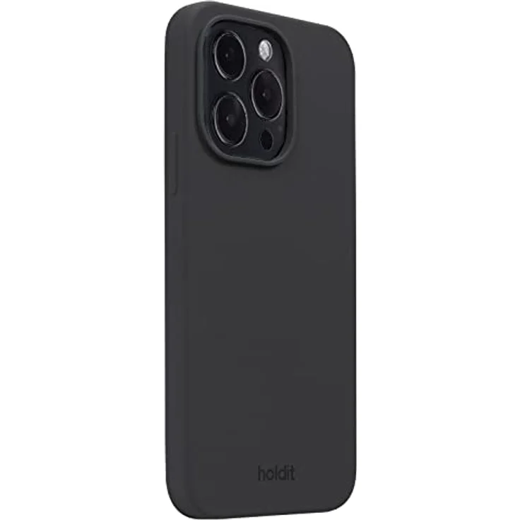 Holdit Silikonhülle iPhone 14 Pro - 0,8mm Ultra dünn Handyhülle Silikon - Trendy Slim Silicone case mit Voller Schutz (erhöhte Kante für Kameraschutz) - Schwarz – Bild 2