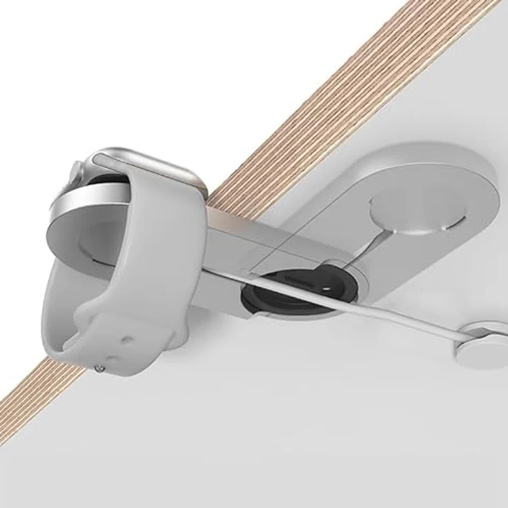 smart things WatchBase Charger Halterung für Apple Watch, schwenkbar, Silber – Bild 2