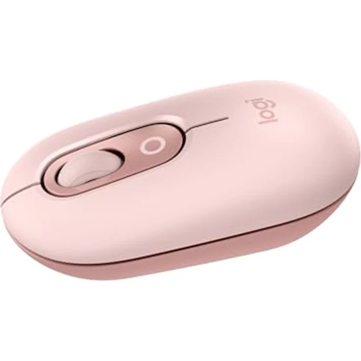 Logitech POP Mouse, kabellose Bluetooth-Maus mit programmierbaren Tasten und leisen Klicks, Easy-Switch für 3 Geräte - Rosa – Bild 1