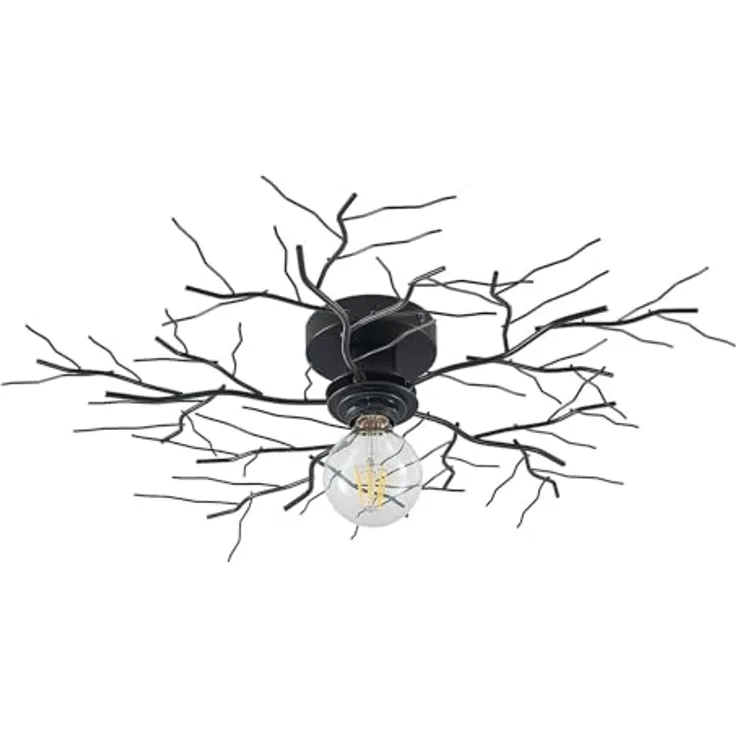 Lindby Deckenlampe 'Vetki' (Modern) in Schwarz aus Metall (1 flammig, E27) - Deckenleuchte, Lampe, Wohnzimmerleuchte