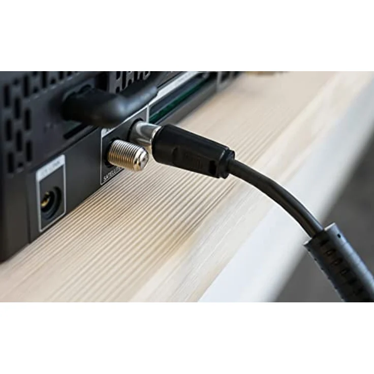 Good Connections SAT TV Antennenkabel - Koax Stecker an Koax Buchse - 2x Mantelstromfilter (Ferritkern), Doppelschirmung, Schirmmaß > 95dB - schwarz, 30 m – Bild 4