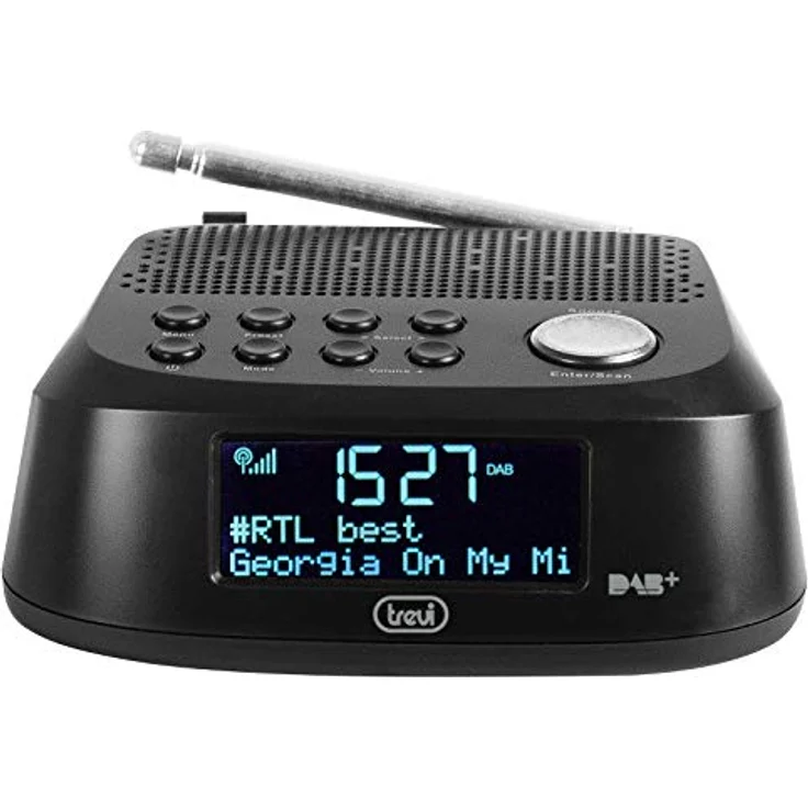 Trevi RC 80D4 DAB Funkwecker elektronisch mit Digitalempfänger Schwarz – Bild 3