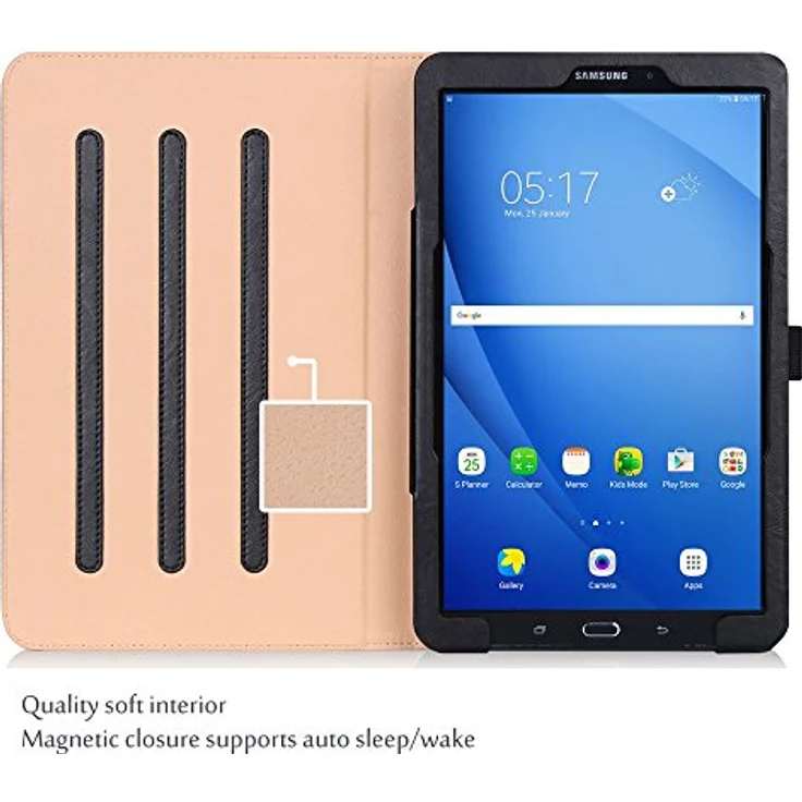 ProCase Hülle für Galaxy Tab A 10.1 T580 T585, mit Mehreren Betrachtungswinkeln, Dokumentenkarte Tasche -Schwarz – Bild 3