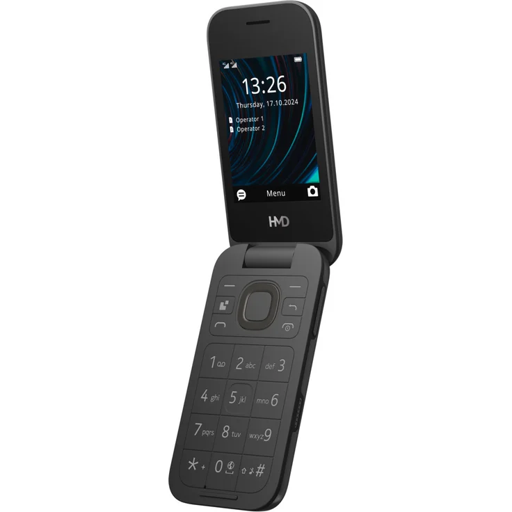 HMD Global Nokia 2660 Flip Black (1GF033CPH1L02), kompaktes Tastenhandy mit 2,8 Zoll Bildschirm – Bild 1