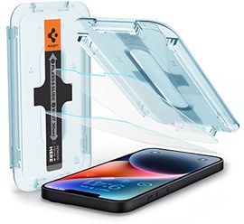Spigen Glas.tR EZ Fit Schutzfolie kompatibel mit iPhone 14 Plus, iPhone 13 Pro Max
