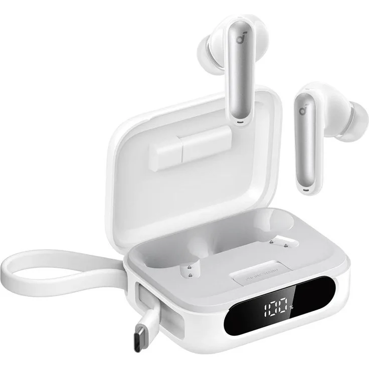 Anker Soundcore P41i, Kabellose Kopfhörer mit Mikrofon, BT 5.3, IPX5, weiss