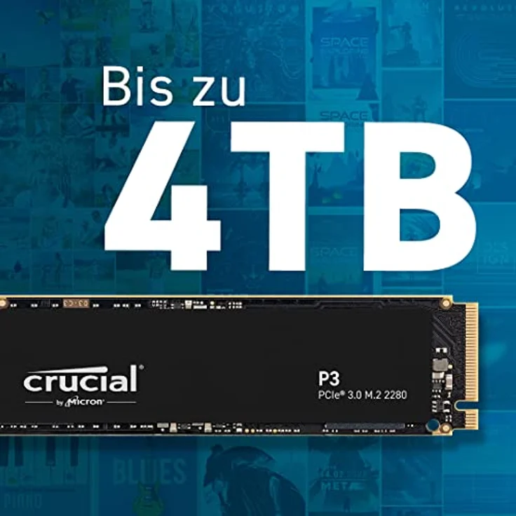 Crucial P3 500GB M.2 PCIe Gen3 NVMe Intern SSD, Bis zu 3500MB/s - CT500P3SSD8 – Bild 4